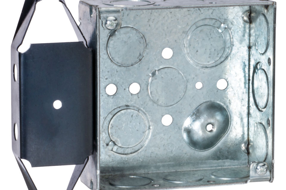 Topaz 4" Square Boxes Metal Stud Bracket