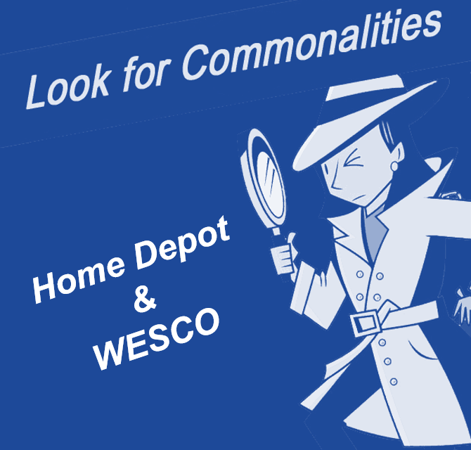 Home Depot WESCO Commonalities